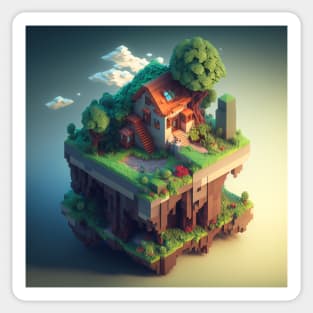 My small worlds : Mountain chalet 1 Sticker